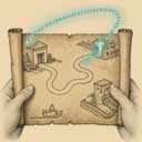 Follow treasure maps through the property