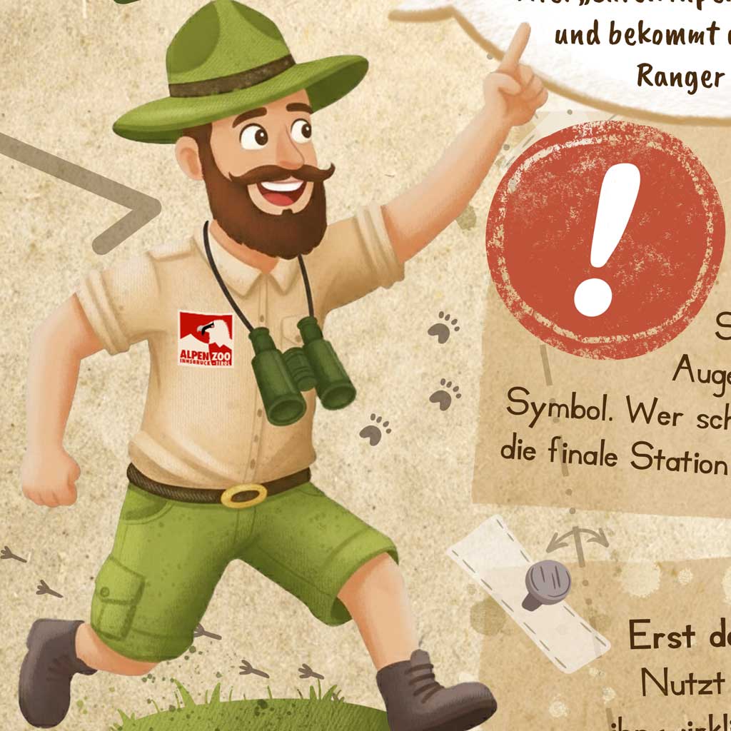 Branded Alpenzoo adventure map design