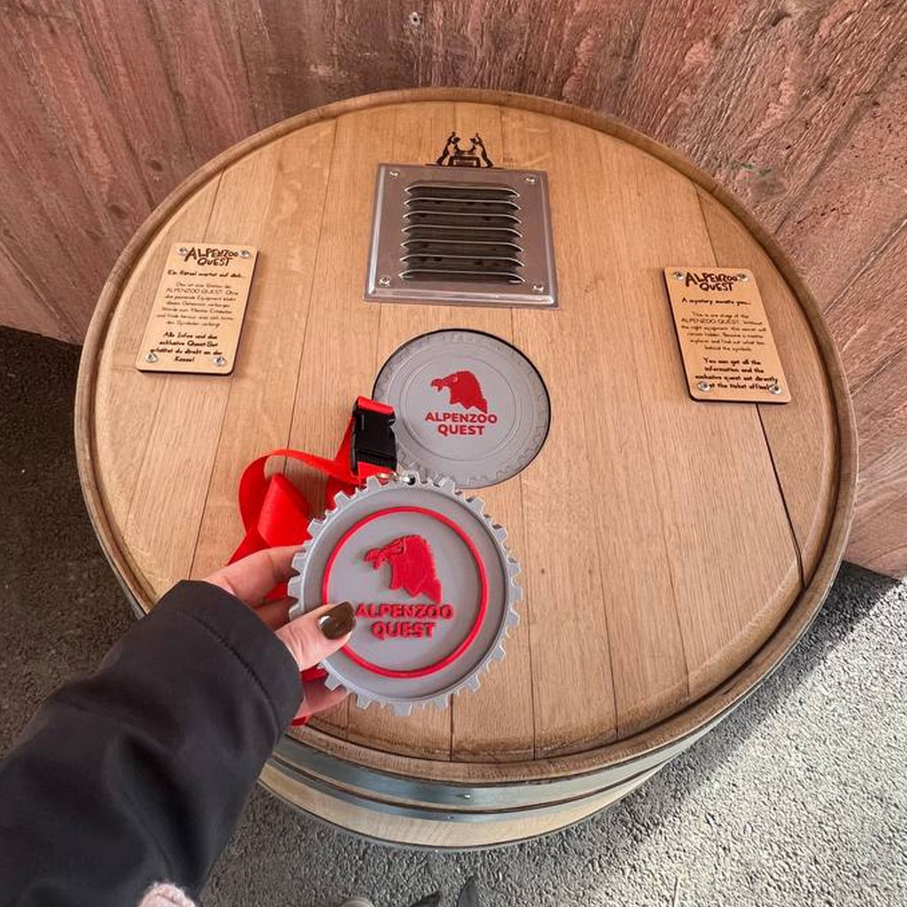 Interactive Adventure Quest amulet for Alpenzoo Innsbruck