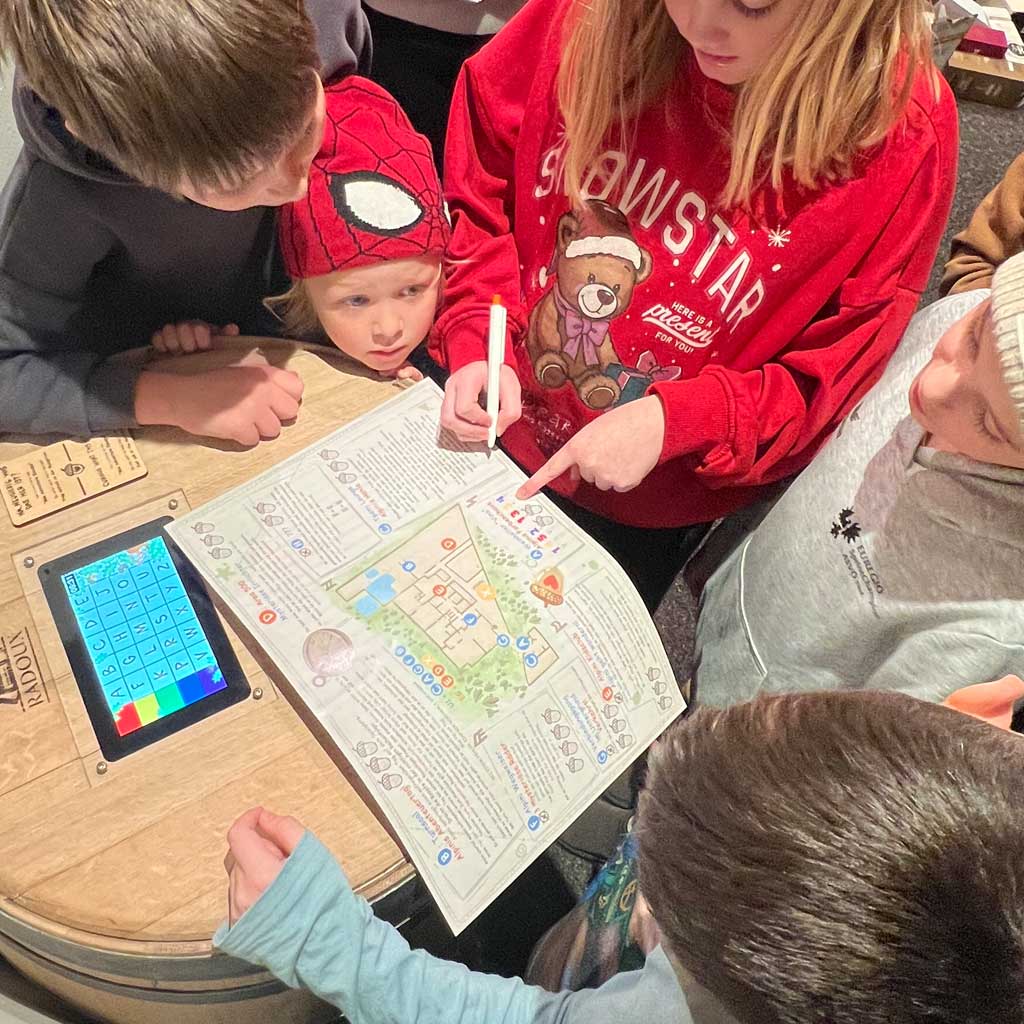 Interactive puzzles and challenges on the map