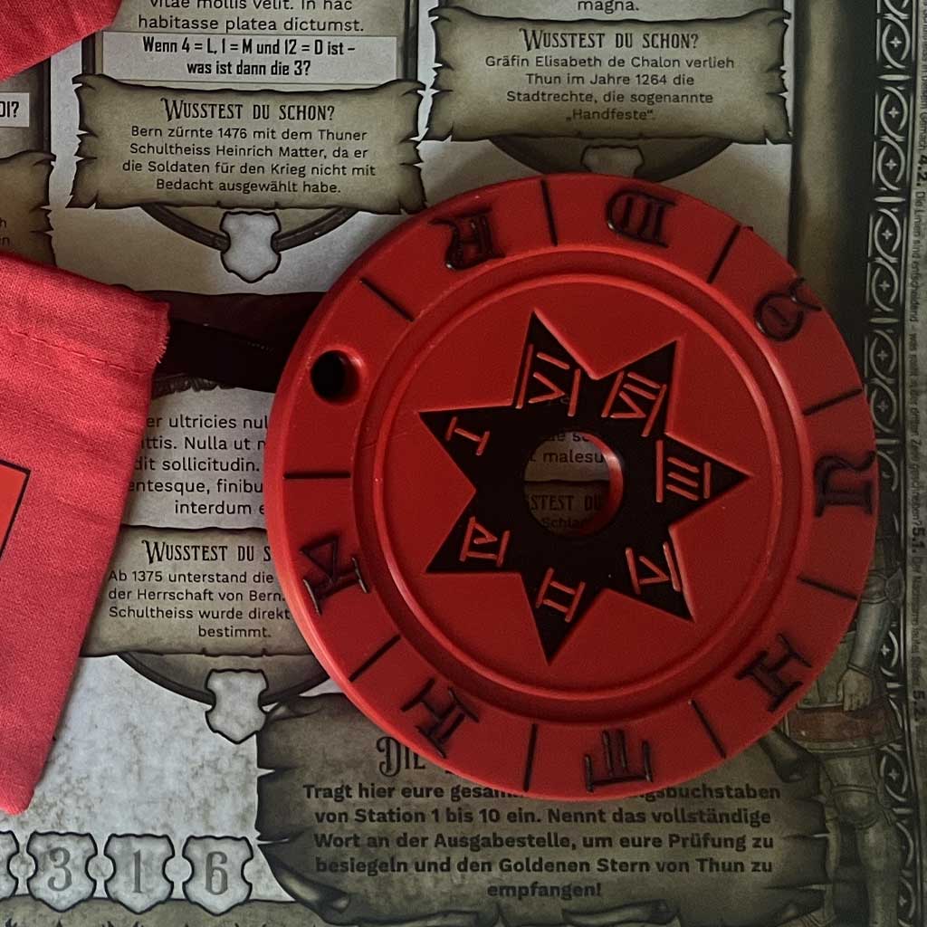 Schloss Thun amulet designed for a medieval castle experience
