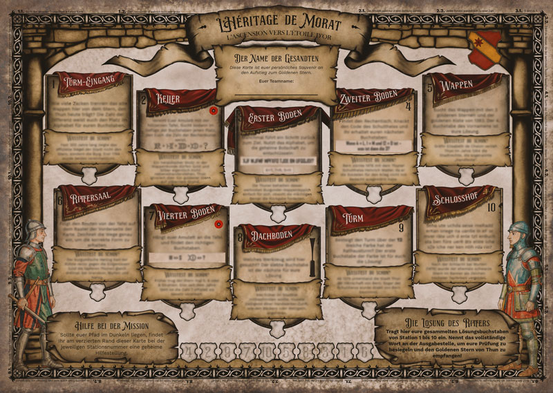 Adventure map design for Schloss Thun