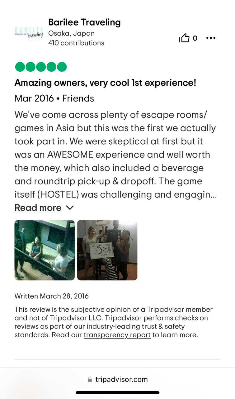 2016-ESCAPE ROOM “HOSTEL” image 8