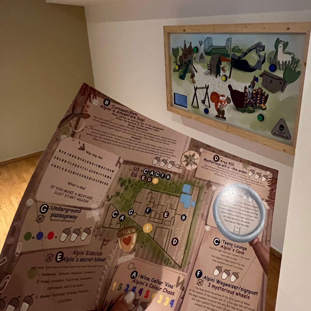 Interactive quest experience for children at Mia Alpina