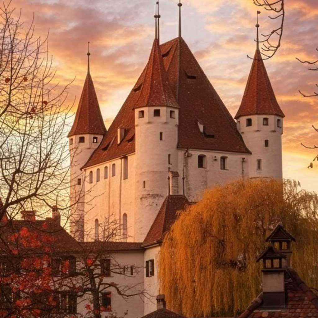 Schloss Thun medieval castle and museum setting