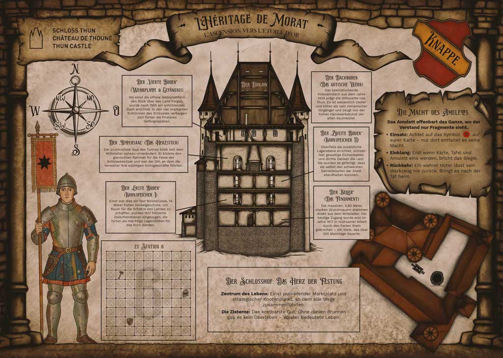 Interactive treasure map experience at Schloss Thun