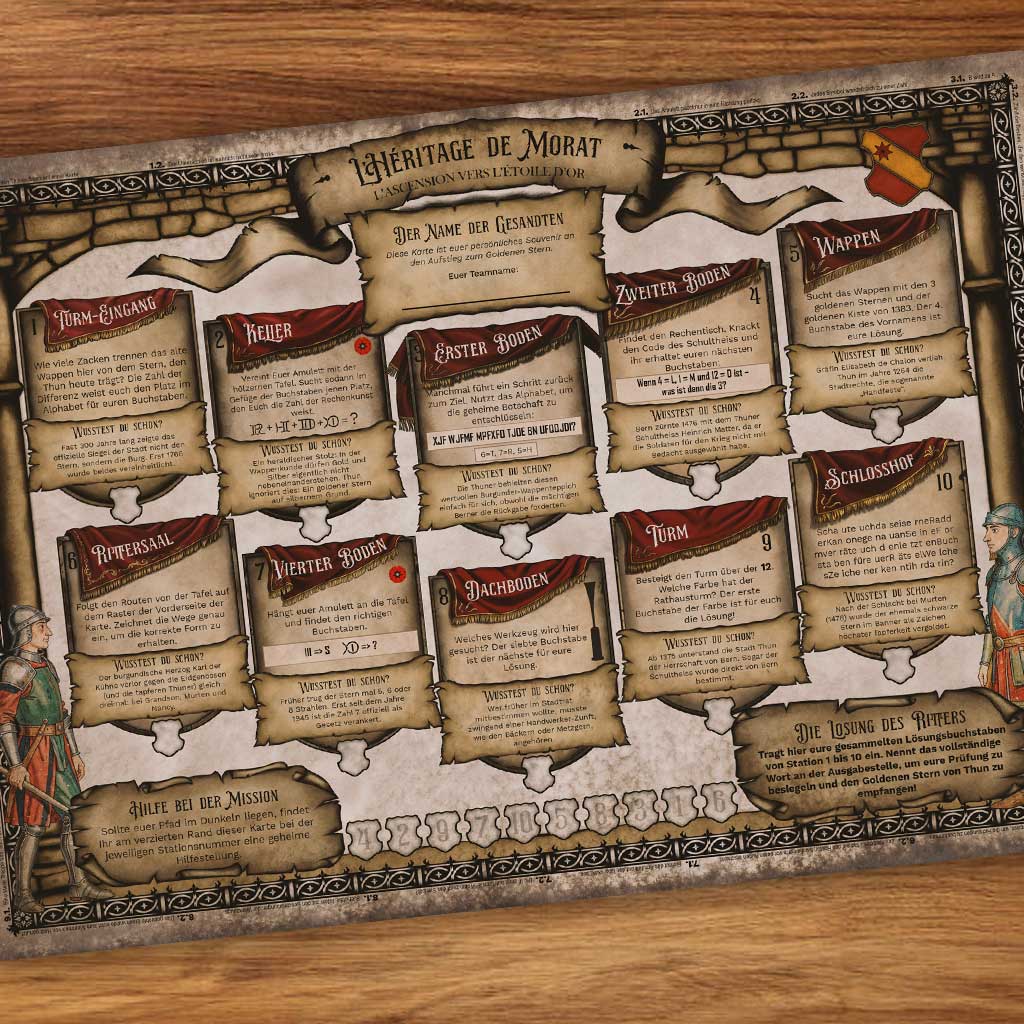 Medieval-themed treasure map Adventure Quest