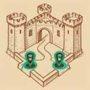 Explore station-based points inside the castle